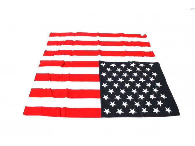 Šátek s čtvercovým potiskem - vlajka USA