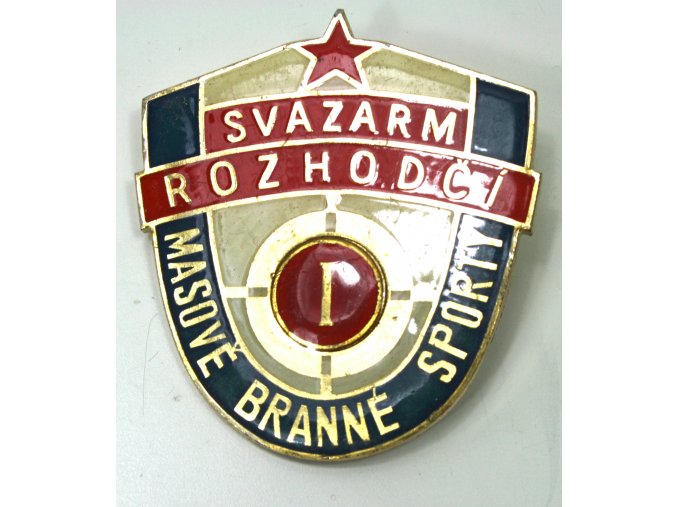 Odznak SVAZARM ROZHODČÍ I - masově branné sporty