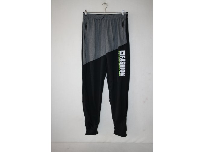 TEPLÁKY PÁNSKÉ LINTEBOB FASHION - černo-šedé