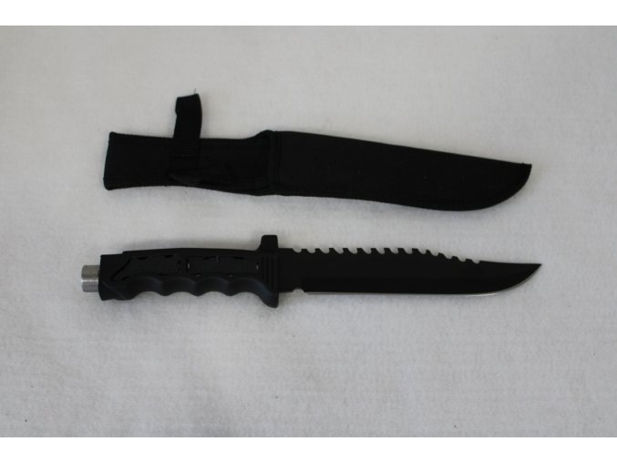 Nůž s pevnou rukojetí KANDAR - černý