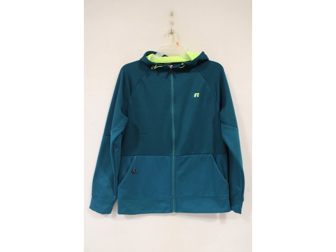 Mikina s kapucí RUSSELL - TECH FLEECE - zelená