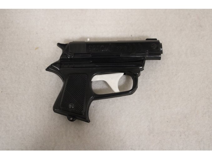 Hračka pistolka Speciál 2718 stará retro, ČSSR automatická pistolka hrací, rok 1988 - originál
