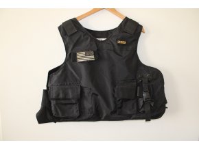 Vesta nosič plátů Americká Policie (tactical outer carrier police) - černá