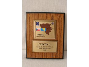 Plaketa Operace ALTHEA, CZECON I. Orlí základna TUZLA, BOSNA a Hercegovina