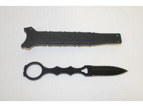 Házecí nůž s plastovou pochvou - černý