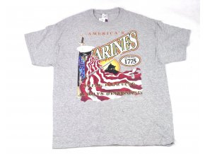 Tričko, triko Gildan U.S. Marines krátký rukáv - šedé