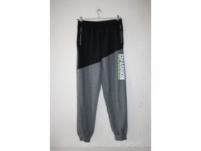 Tepláky pánské LINTEBOB FASHION - šedočerné