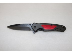 Kapesní zavírací nůž s klipem - červený