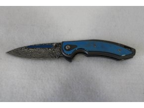 Kapesní zavírací nůž s klipem - modrý