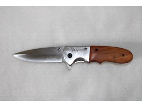 Kapesní zavírací nůž s klipem - dřevo