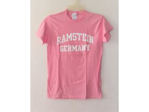 TRIKO, TRIČKO S POTISKEM RAMSTEIN krátký rukáv - růžové