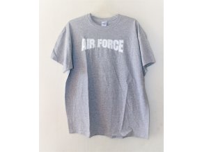 TRIKO, TRIČKO S POTISKEM AIR FORCE - světle šedé