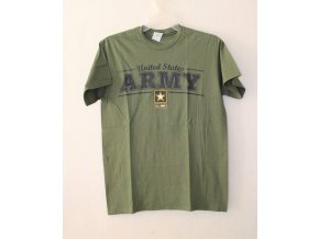 TRIKO, TRIČKO S POTISKEM  Army krátký rukáv - zelené