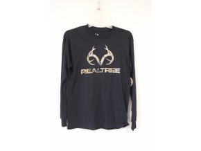 TRIKO S DLOUHÝM RUKÁVEM REALTREE - černé