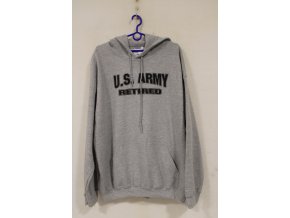 MIKINA s kapucí GILDAN - U.S. Army - šedá