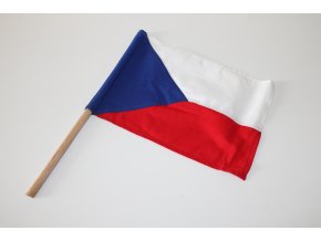 Vlajka Česká Republika bavlněná s tyčkou