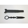 Házecí nůž s plastovou pochvou - černý