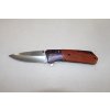 Kapesní zavírací nůž s klipem - dřevo, fialová aplikace
