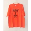 TRIKO, TRIČKO S POTISKEM NAVY krátký rukáv - oranžové