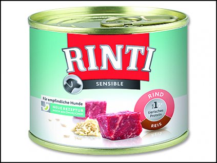 Rinti Konzerva Sensible hovězí + rýže 185g