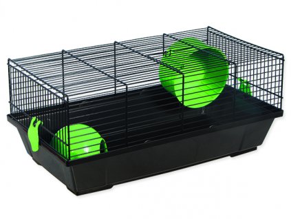 Klec SMALL ANIMALS Viktor černá se zelenou výbavou 50,5