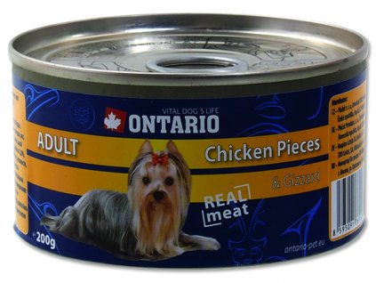 ONTARIO konzerva chicken pieces + gizzard 200g