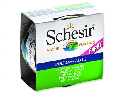 SCHESIR konzerva Puppy kuřecí + aloe 150g