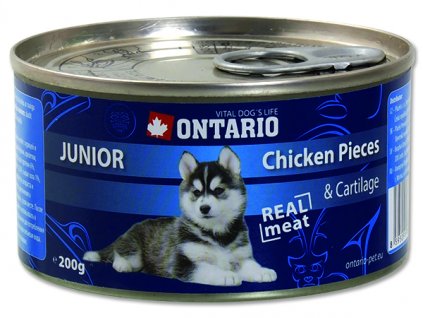 ONTARIO konzerva junior chicken pieces + cartilage 200g