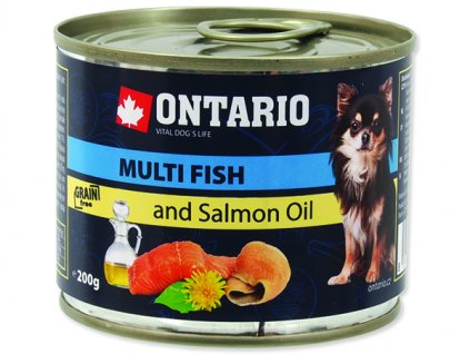 ONTARIO konzerva mini multi fish and salmon oil 200g