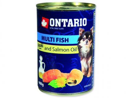 ONTARIO konzerva mini multi fish and salmon oil 400g