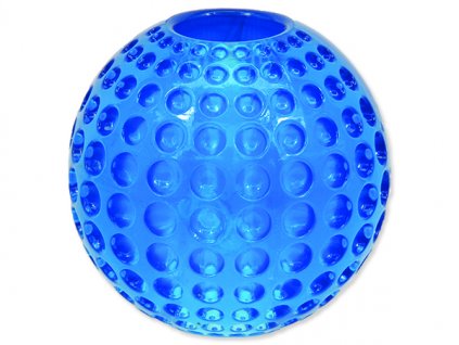 Hračka DOG FANTASY Strong míček gumový s důlky modrý 6,3 cm