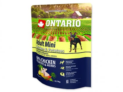 ONTARIO Adult Mini Chicken & Potatoes & Herbs 0,75kg