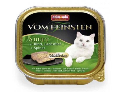 Paštika ANIMONDA Vom Feinsten CORE hovězí, losos filet + špenát 100 g