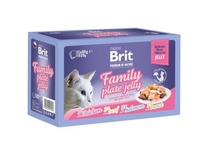Brit Premium by Nature Cat Delicate Fillets in Jelly Family Plate 1020 g (12x85 g)