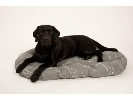 Polštář ovál bavlna Kost šedo/bílý