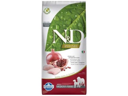 N&D PRIME Dog Grain Free Adult M/L Chicken & Pomegranate