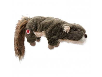 Hračka DOG FANTASY Skinneeez Plush pískací veverka 45 cm