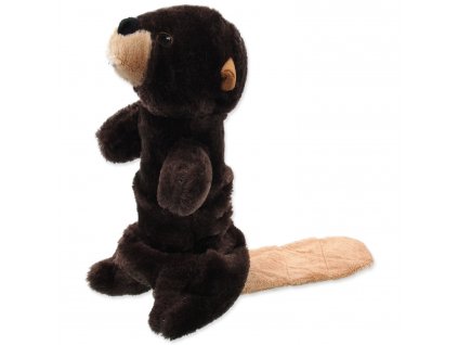 Hračka DOG FANTASY Skinneeez Plush pískací bobr 45 cm