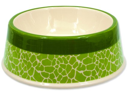 Miska DOG FANTASY keramická žirafa zelená 25,5 cm 1200ml