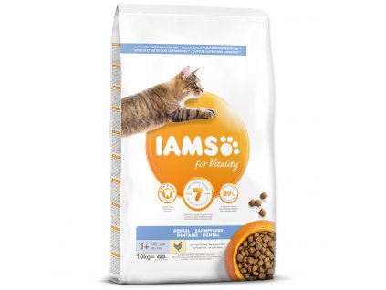 IAMS for Vitality Dental Cat Food with Fresh Chicken 10kg