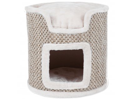 Odpočívadlo TRIXIE Ria Cat Tower světle šedé-přírodní 37 cm