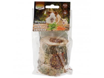 Válec NATURE LAND Nibble s mrkví dřevěný 150g 