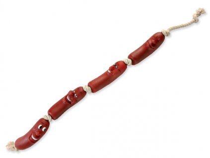 Hračka TRIXIE 4 klobásy na provázku 75 cm 