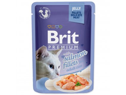 BRIT Premium Cat Kapsička Delicate Fillets in Jelly with Salmon 85g