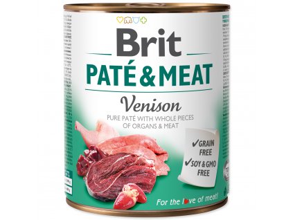 43709 konzerva brit pate meat venison 800g