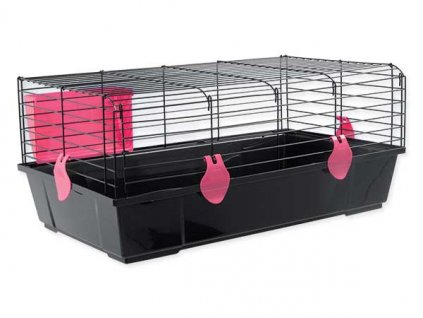 Klec SMALL ANIMAL Matěj černá s červenou výbavou 80 cm