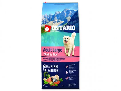 ONTARIO Adult Large Fish & Rice 12 kg