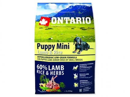 ONTARIO Puppy Mini Lamb & Rice 2,25 kg