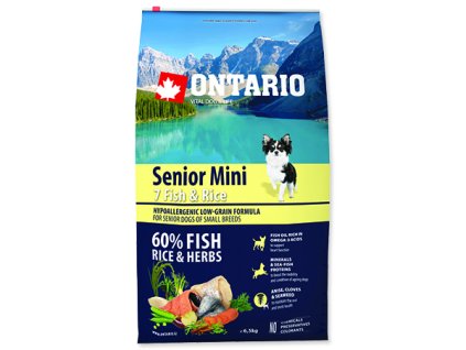 ONTARIO Senior Mini Fish & Rice 6,5 kg