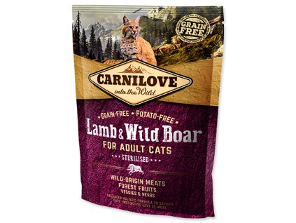 CARNILOVE Lamb and Wild Boar adult cats Sterilised 400 g